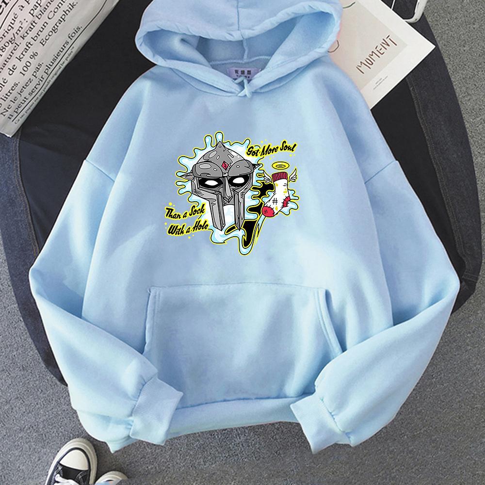 MF DOOM Рэппер Певица Толстовка с принтом унисекс Толстовки с длинными рукавами Хип-хоп Rip Одежда унисекс Уличная одежда с капюшоном Флисовая зимняя толстовка