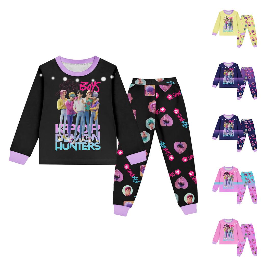 Children's Round Neck Long Sleeve Cartoon Suit