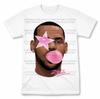 Футболка с графическим принтом жевательной резинки LeBron James, футболка в винтажном стиле для фаната баскетбола