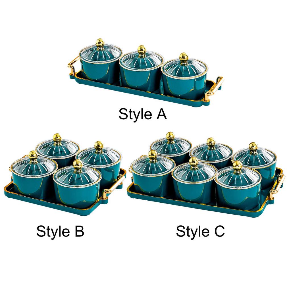 Dried Fruit Plate Set Snacks Tray Multipurpose Snacks Dish Appetizer Serving Tray Candy Nuts Dish for Wedding Dining Room