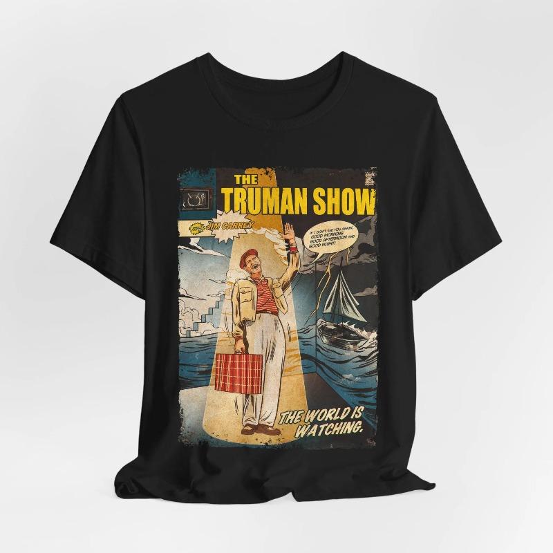 The Truunisex Show TShirt Vintage Movie Graphic Tee Summer Unisexs And Unisexs Loose And Breathable TShirt Top