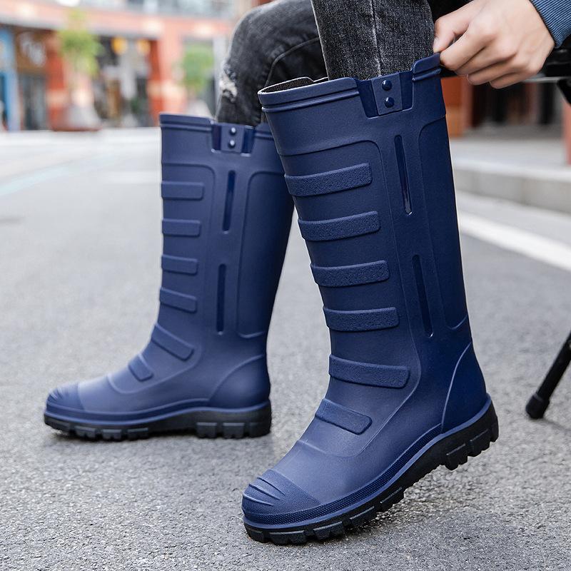 Сапоги для мужчин на открытом воздухе для пар, высокие дождевые туфли, водонепроницаемые галоши, сапоги для мужчин, рыбалки, работы в саду, резиновые сапоги для женщин и мужчин