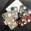 Lovely Cute Cartoon Phone Case for iPhone 14 13 12 11 Pro Max Samsung Galaxy S20 FE A52 S23 Infinix Slim Matte Back Cover Lens Protection Cases
