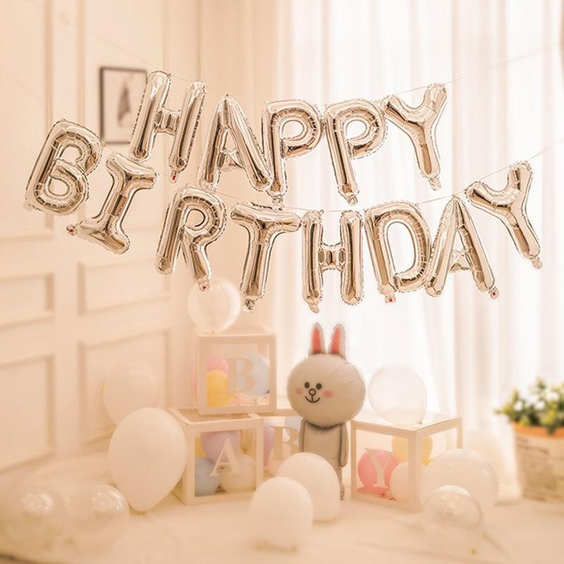 13 шт./набор 16 дюймов воздушный шар с буквами "С Днем рождения", украшение для вечеринки по случаю дня рождения, воздушный шар из алюминиевой пленки