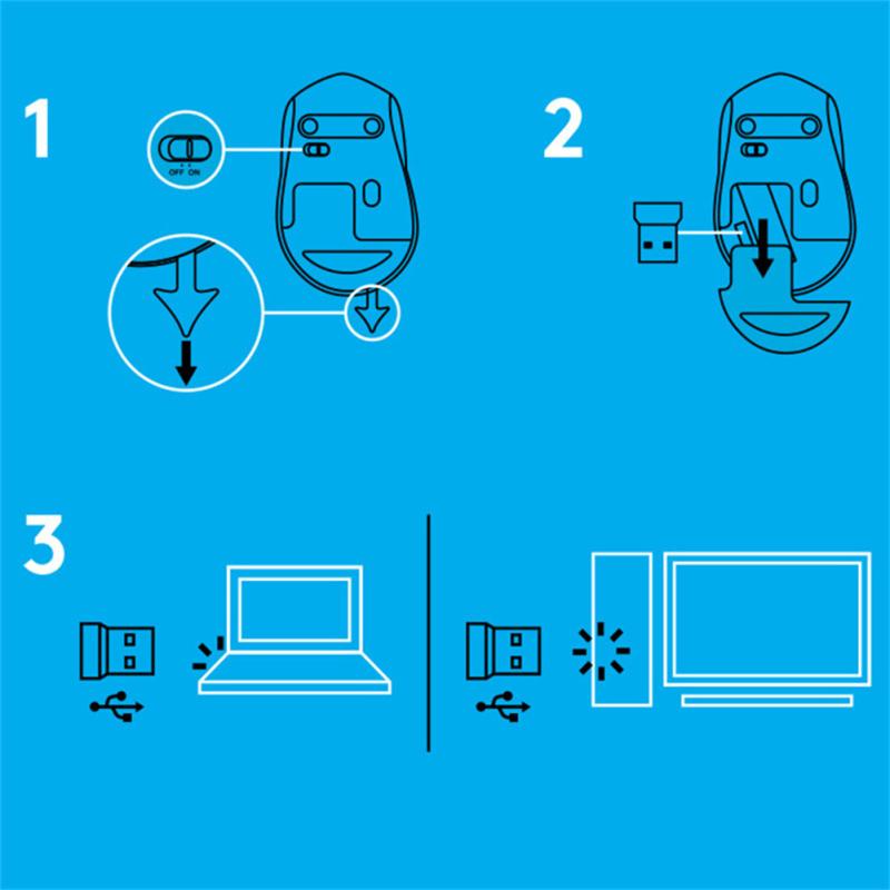 Logitech M330 Silent Wireless Mouse Optical Navigation Quiet Mice Computer Controller