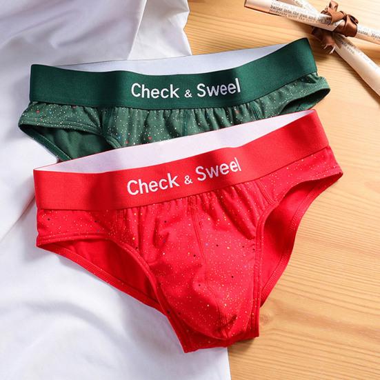 Мужские трусы-брифы Slim Fit с высокой эластичностью и принтом в горошек, с низкой посадкой и эластичным поясом