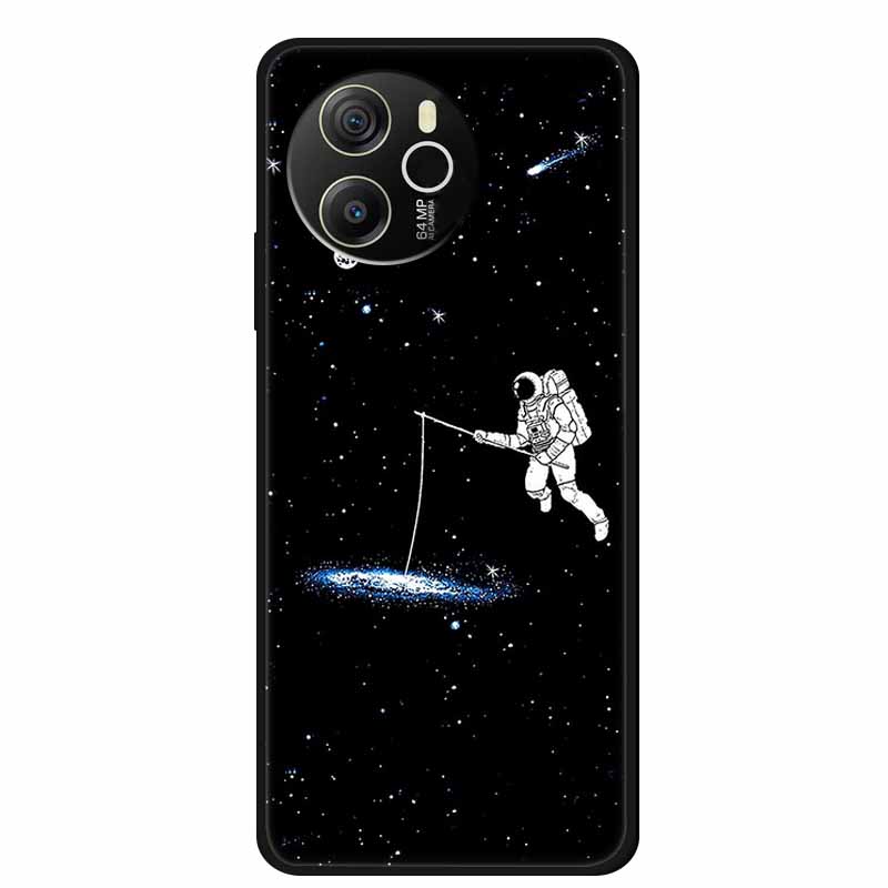 Для Blackview Shark 8 4G Чехол 6.78'' Мультяшный Черный Силиконовый ТПУ Мягкая Крышка Телефона для Blackview Shark 8 Защитный Para Shark 8 4G