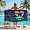 Custom Text Beach Towel, Soft Absorbent Swimming Multi-use TowelSally Face