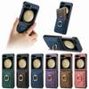 Ring Holder Wallet Card Holder Leather Cover for Samsung Galaxy Z Flip 6 5 4 3 5G Protection Phone Case Bag Z Flip6 Flip5 Flip4 Flip3