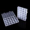24 Grid Fixed Diy Multi-Grid Hardware Parts Grid Box, Plastic Storage Box With Lid Wax Grain Grid Box
