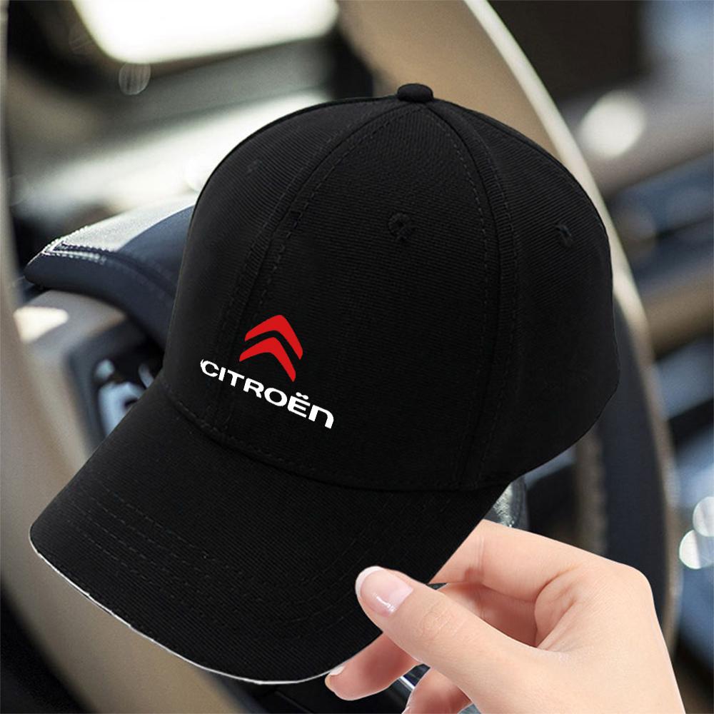 COMA5 1/2pcs Car Badge Peaked Cap Sports Sunshade Baseball Hat For Citroen C1 C2 C3 C4 C4L C5 C6 C7 VTS C-ELYSEE Berlingo Xsara Cactus