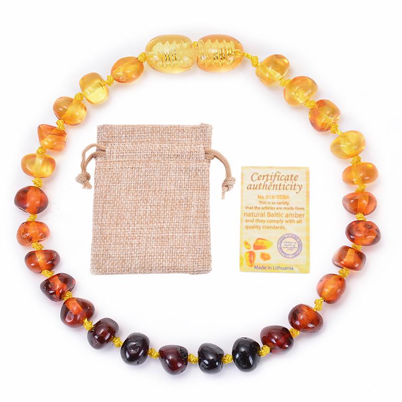 Children's Natural Baltic Amber Baby Bracelet - Irregular DIY Design