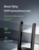 1300M WiFi 6 Dual-Band USB Wireless Network Card for Desktop Computers (Driver-Free)