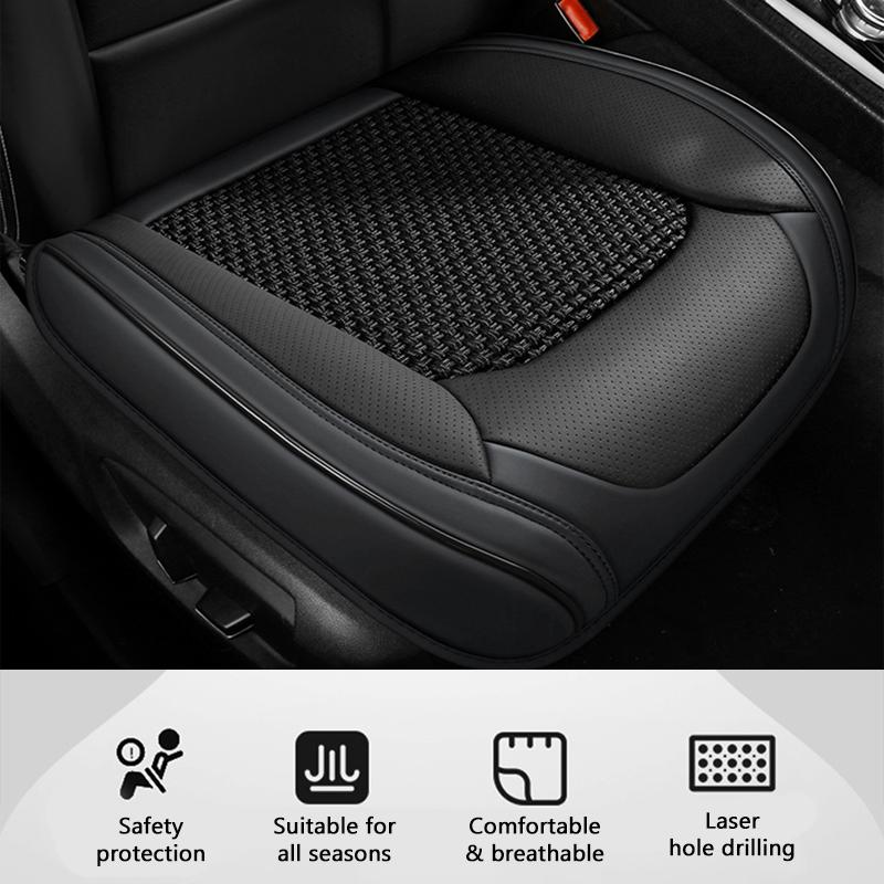 SEAMETAL Кожаный чехол на автомобильное сиденье Роскошная защита переднего сиденья Подушка Коврик для водительского сиденья 1 шт.