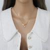 Trendy Shiny Zircon Angel Wings Choker Necklace Stainless Steel Chain Jewelry Gifts for Women Teen Girls