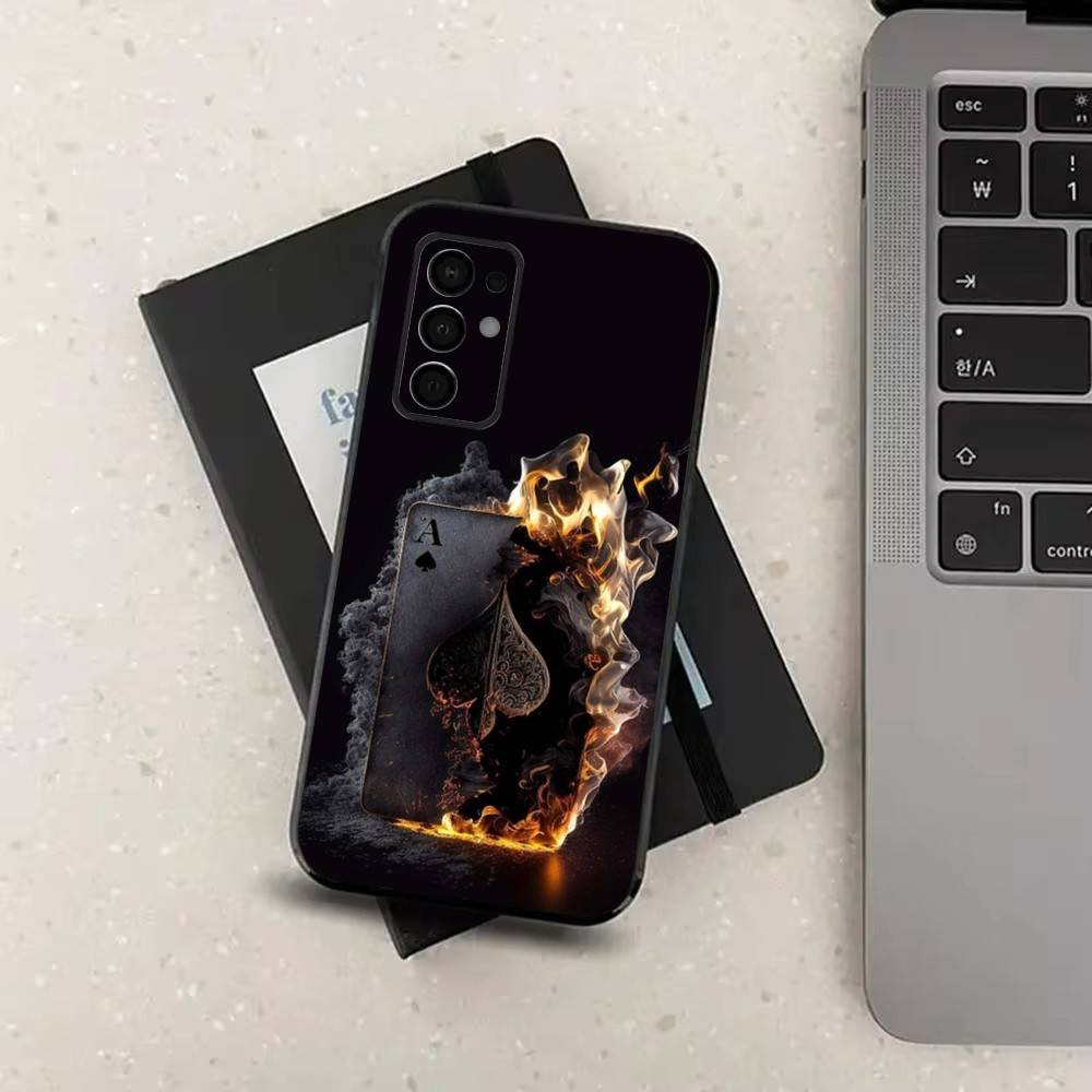 Poker Dream Ace Для Samsung Galaxy A73,31,Note,22,71,53,32,72,41,8,9,52,J7,Мягкий Черный Силиконовый Чехол