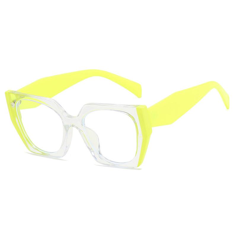 Женские очки с защитой от синего света, модные индивидуальные очки в стиле ретро TR90, простые очки в большой оправе, очки для уличной съемки, студенческие очки для поездок на работу