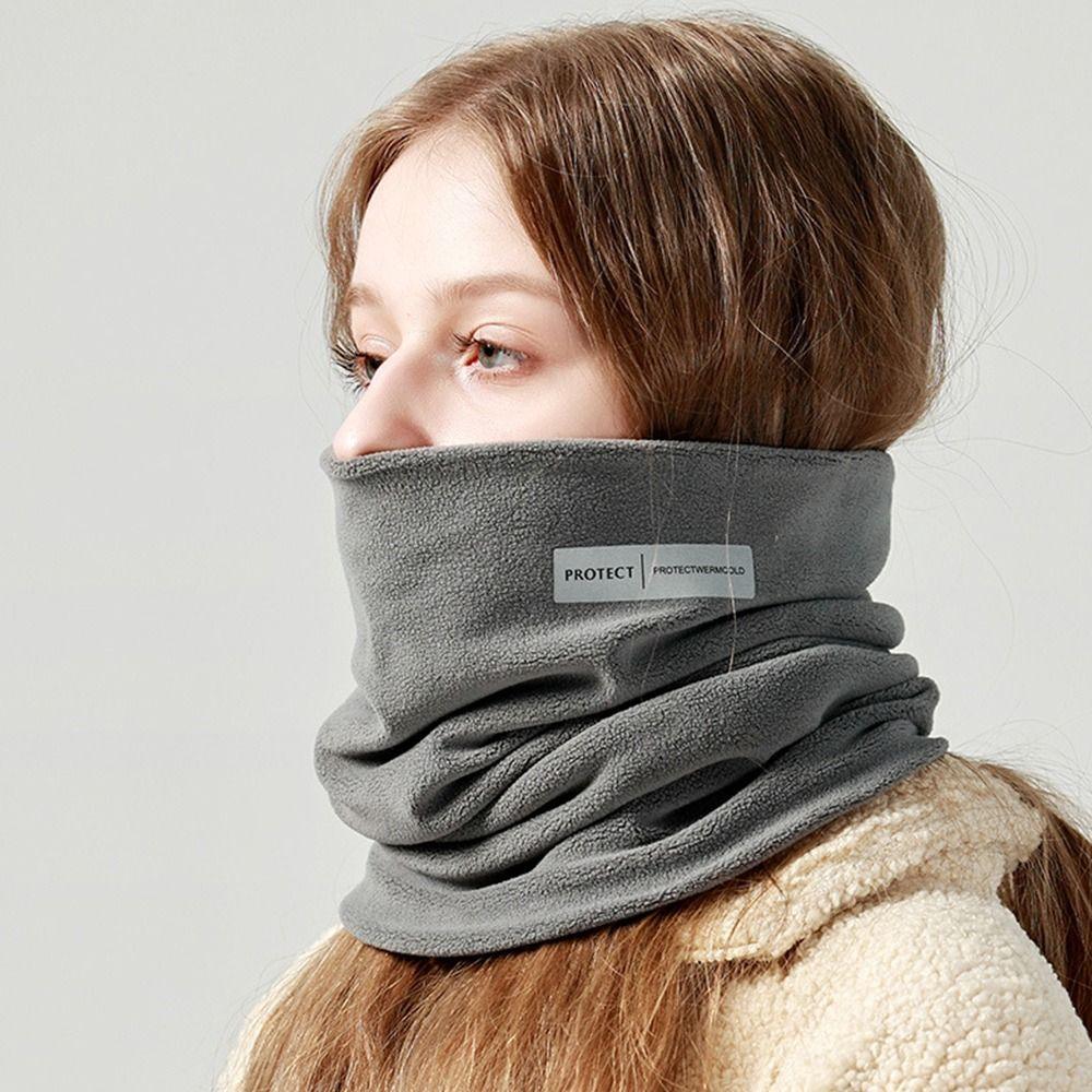 Velvet Sports Bandana Solid Color Neck Warmer Warm Neck Protection Neck Scarf  Men Women