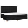 Maison Exclusive - Sommier à lattes de lit avec matelas Noir 200x200 cm Tissu