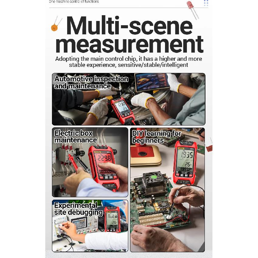 Digital Multimeter Smart ANENG AC/DCVoltage Capacitance Meter 6000 Counts Auto Electrical Temp Resistance Transistor Test tools