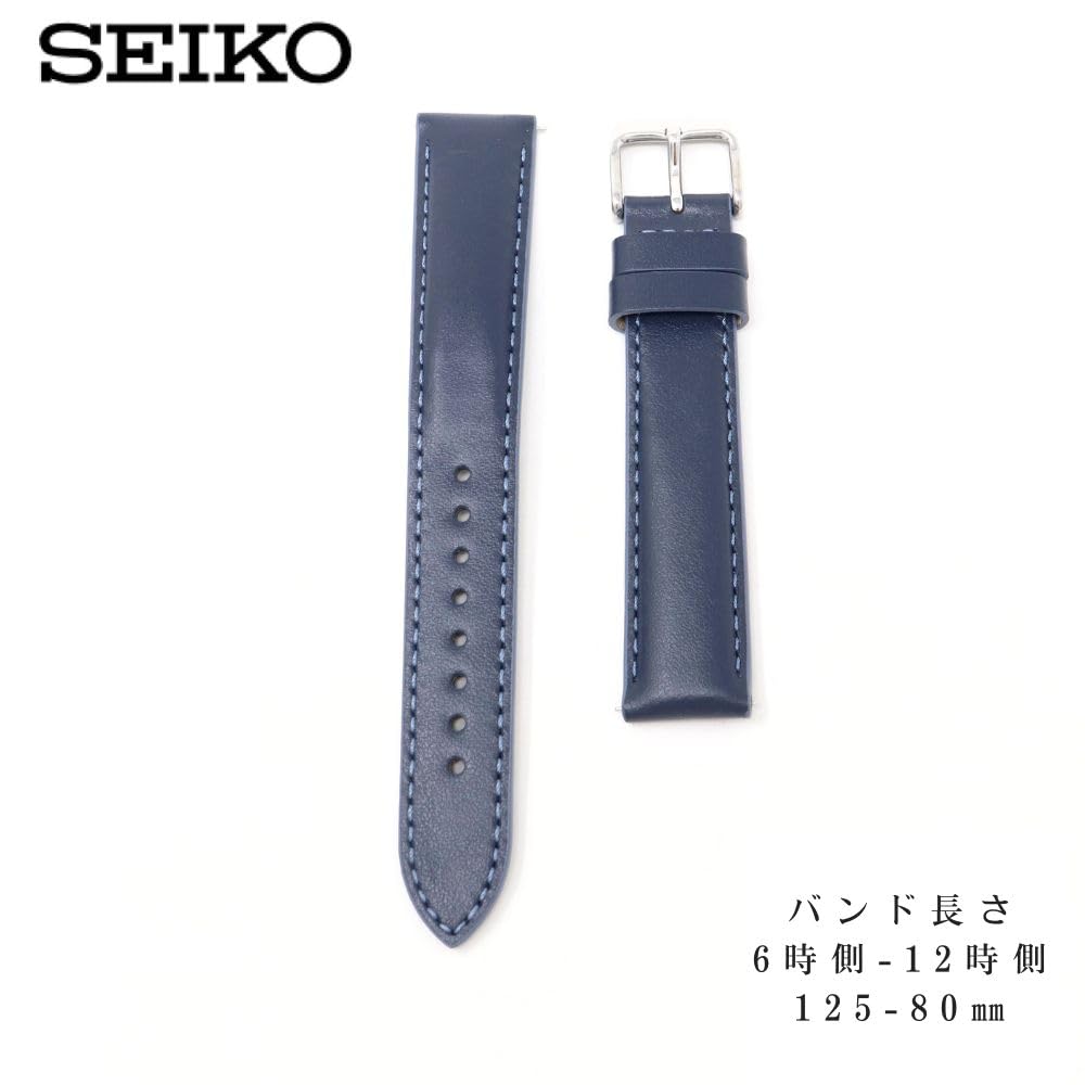 Часы с ремешком 18 мм из воловьей кожи, гладкий, темно-синий, инструкция по уходу прилагается RS07S18NY [Seiko] мужские