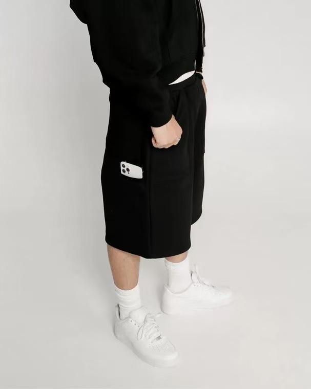 Shorts cotton simple striped multi-pocket design spot drawstring youth versatile sweatpants