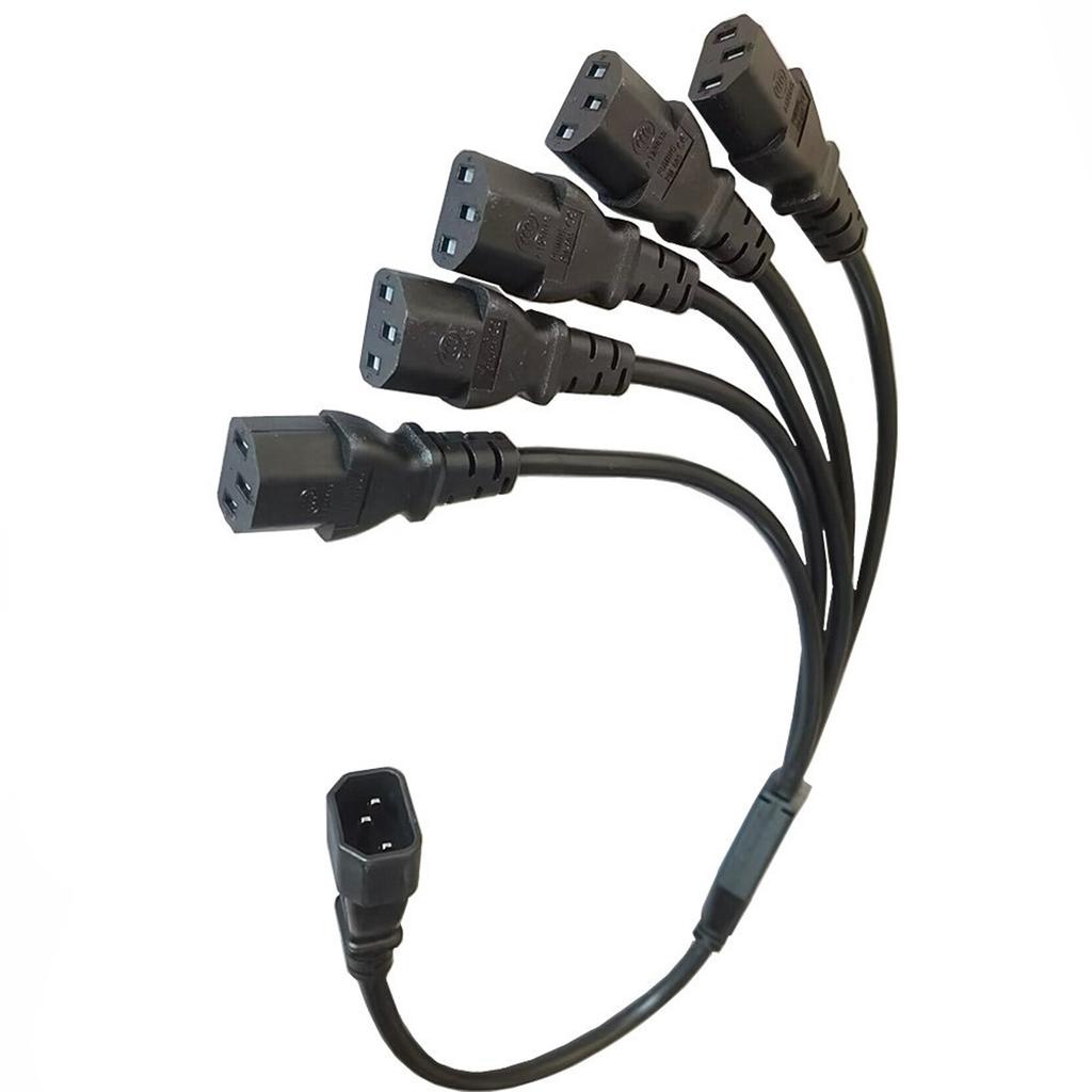 Кабель-адаптер разветвителя питания IEC320 C14 - IEC320-C13, 50 см, 3 контакта, штекер-розетка, шнур, черный