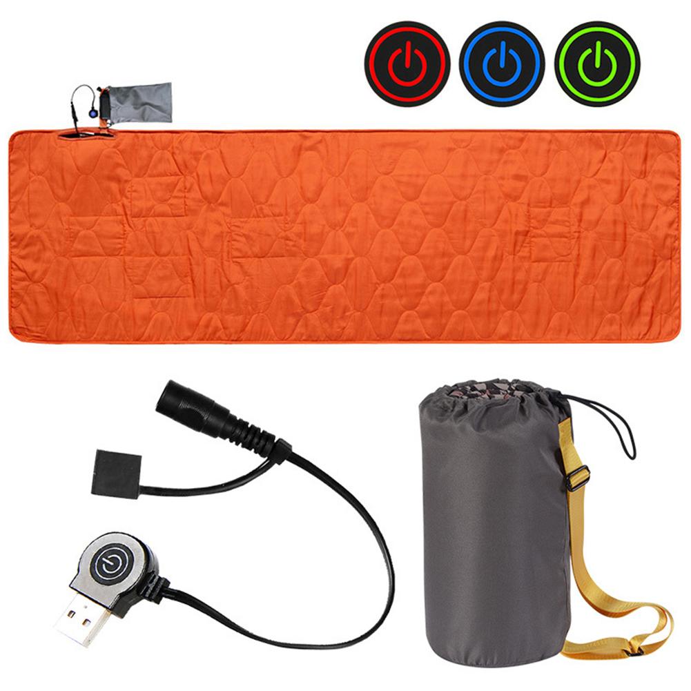 USB Нагревательный спальный коврик Уличные электрические грелки 3-уровневая регулировка Кемпинговая палатка Спальный матрас Термоковрик Грелка для ног