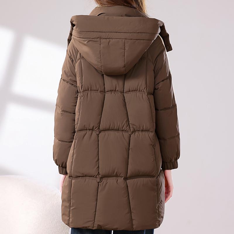 Fashion Women Winter Long Coats Elegant Thick Warm Parkas Hooded Loose Outerwears Lady Jackets