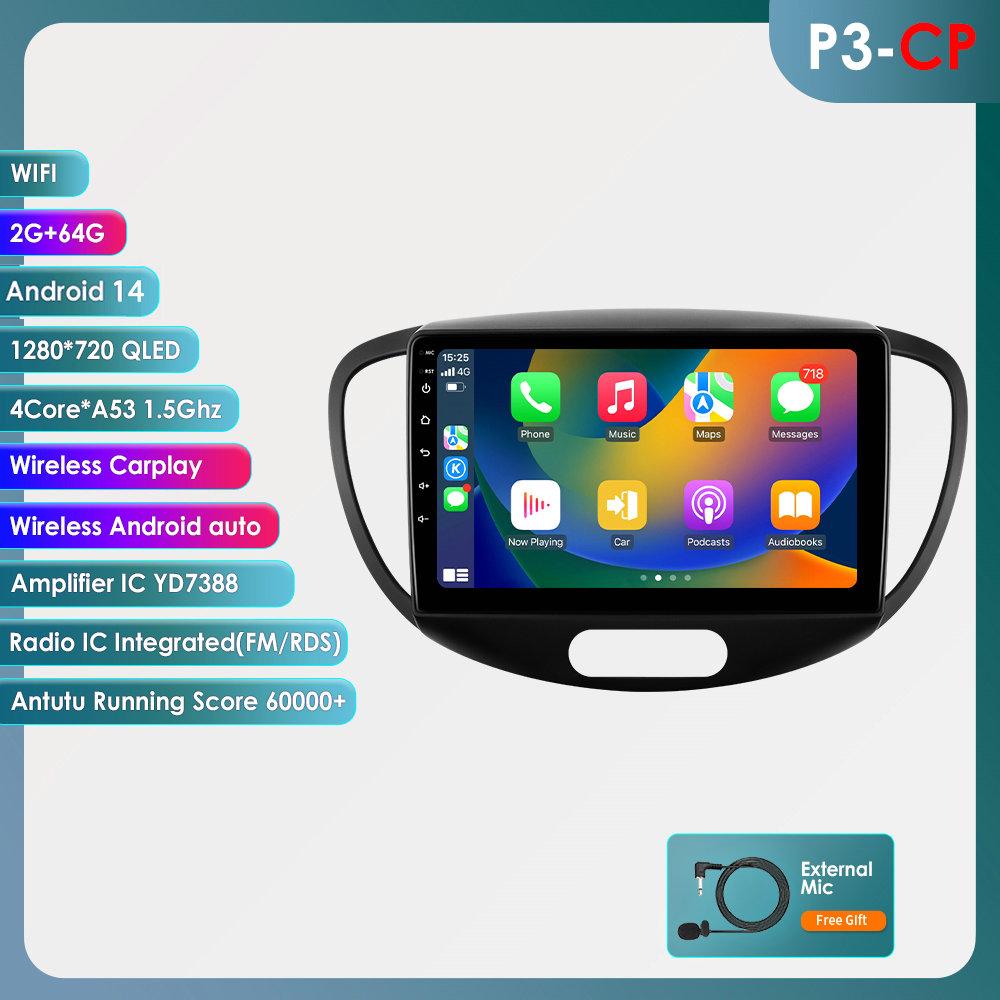 2 Din Android Car Radio For Hyundai I10 2007 -2013 Car Multimedia Player GPS Navigation Wireless Carplay Auto Autoradio Smart Intelligent Systems IP