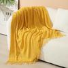 Bedspread Cover Skin-friendly Nordic Knitted Blanket Soft With Tassel Sofa Plaid Blanket Breathable Nap Blanket Airplane