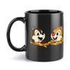 Chip and Dale Mug, Stylish Coffee Cup, Cute, 330cc, Microwave Safe, Popular Gift, Character Anime Merchandise, Ceramic