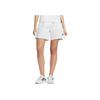 Adidas Повседневные шорты с однотонным логотипом для женщин, белые HF2463