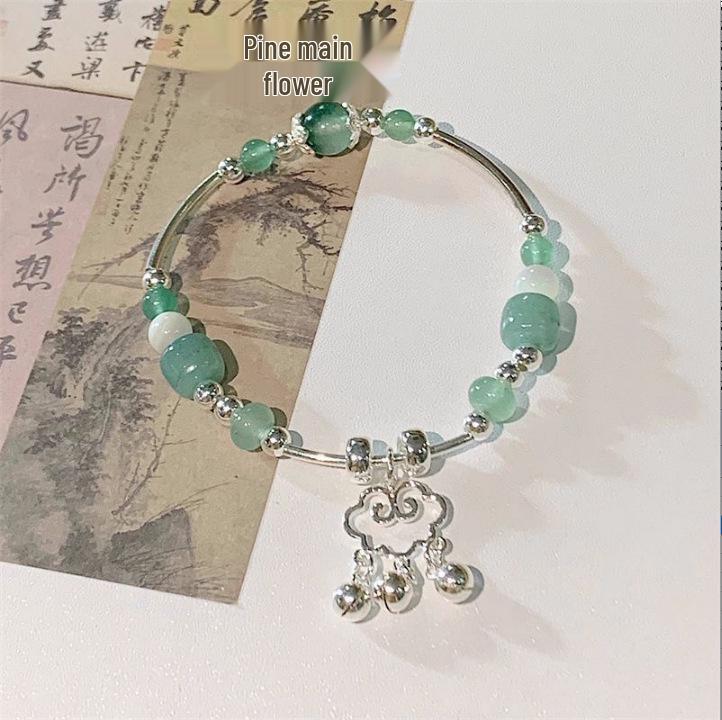 2024 Новый нишевый китайский браслет из бисера из потрескавшегося стекла: Древний стиль, Безопасная застежка, Женский дизайн