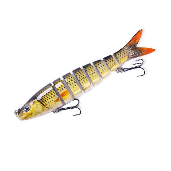 Составная искусственная приманка для рыбалки с 3D глазами, реалистично выглядящая, яркой расцветки, имитация, твердая приманка с тройными крючками