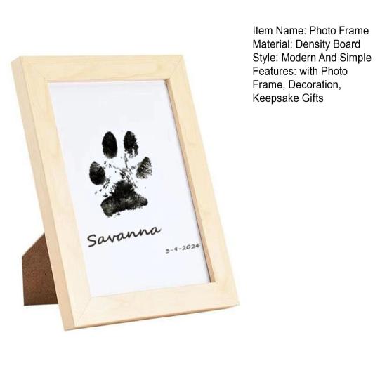 1 комплект для печати лап домашних животных с деревянной фоторамкой «сделай сам» для собак