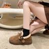 Модная женская обувь 2024 года, новые женские туфли с пряжкой на ремешке, вулканизированные туфли на платформе, женские кроссовки с круглым носком на плоской подошве, теплая женская повседневная обувь