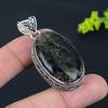 Lodolite Quartz Gemstone Handmade 925 Sterling Silver Jewelry Pendant 2.17" d2C15