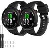Водонепроницаемый ремешок, 2 шт., совместимый с часами Garmin Forerunner 45, мягкий силиконовый спортивный сменный ремешок для женщин и мужчин