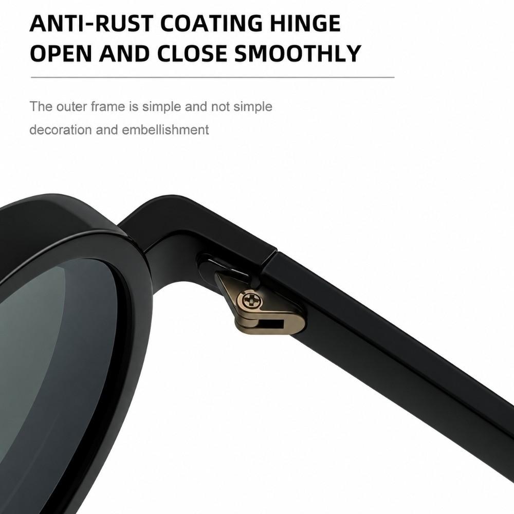 Lightweight Polarizing Round Sunglasses Vintage Stylish Sunglasses Travel