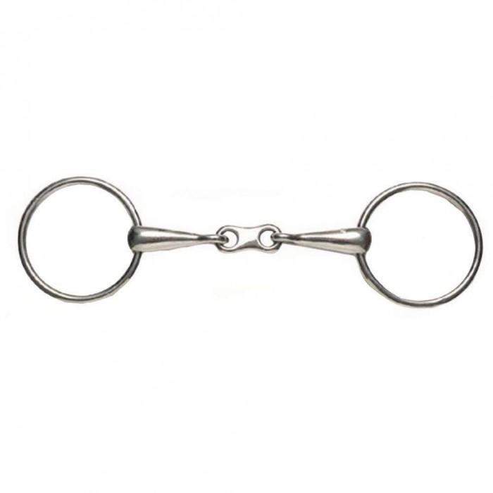 Korsteel Stainless Steel Thin Mouth French Link Loose Ring Snaffle Bit