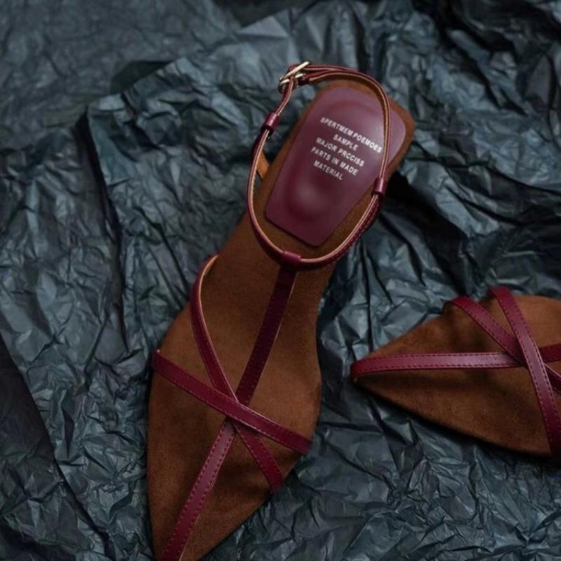 Мода 2024 года, новые женские босоножки на высоком каблуке, летние туфли на высоком каблуке, роскошные женские свадебные босоножки с ремешком из коровьей кожи