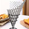 50/100Sheets Checkered Sandwich Wrappers Dry Wax Paper Grease Resistant Black Red Burger Food Basket Liner Oilpaper