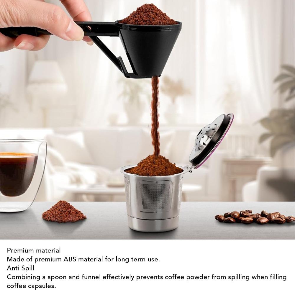 Portable Anti Spill Scoop 2-in-1 Slide Design Protein Powder Scoop Coffee Scoop Funnel Coffee
