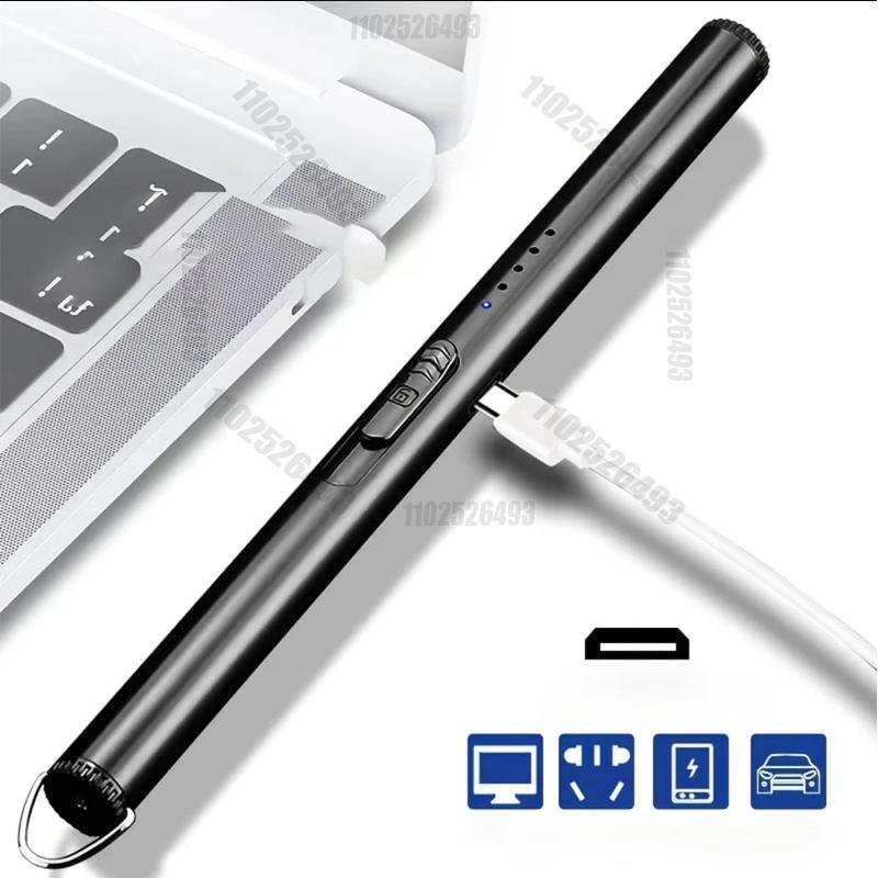 Портативный импульсный пистолет для зажигания на открытом воздухе, газовая горелка, газовая горелка, барбекю, кухонная горелка с двойной дугой, USB-электронная зажигалка