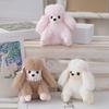 Cute Plushie Poodle Keychain Realistic Animal Shape Gift Backpack Decoration