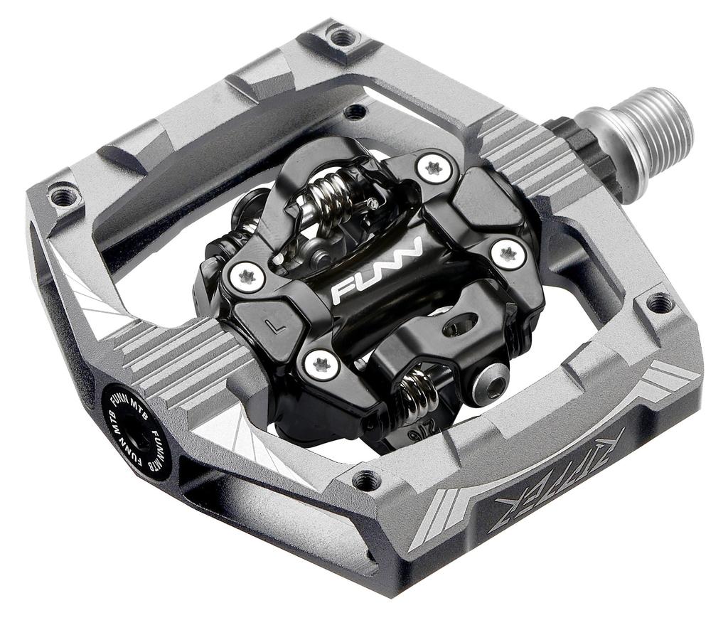 Funn Ripper Binding Pedals Double Sided SPD Compatible Mountain Bike Pedals Spring Type AES System Suitable for Mountain Gravel Bicycle Pedals - - -