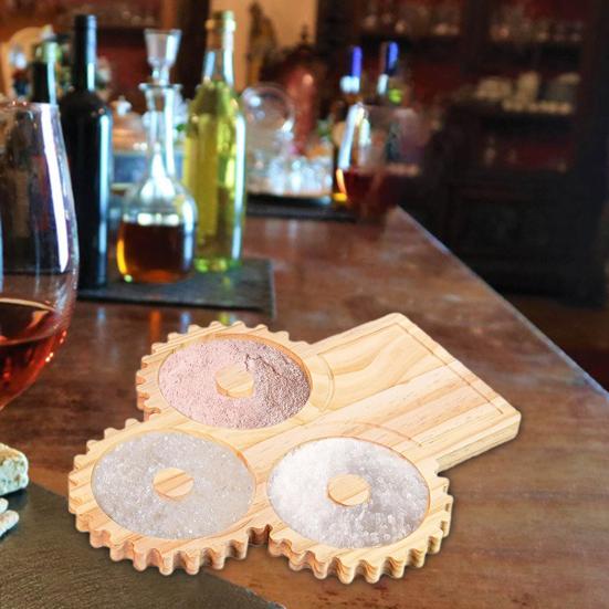 Деревянный риммер для бокалов для маргариты и коктейлей, инструмент бармена, емкость для сахара и соли, контейнер для специй, аксессуары для домашнего бара для вечеринок