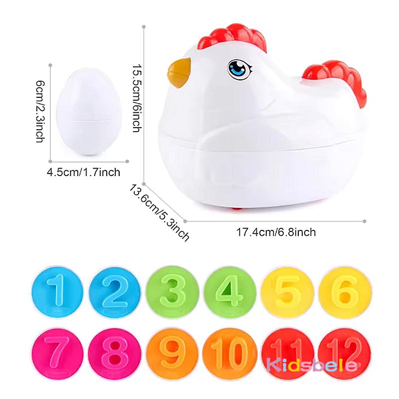 12 Matching Eggs In A Pullable Hen Toy Цвет И Форма Когнитивные Пазлы Игра Монтессори Сенсорная Игрушка Детская Вечеринка Подарок На День Рождения