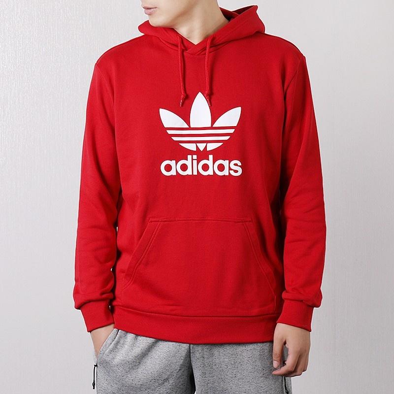 adidas originals New Men'S Trefoil Pullover Red DX3614